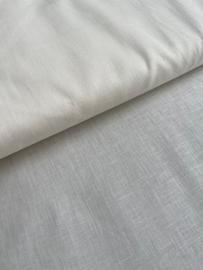 Off White 100% Pure Cotton Linen Fabric (70 lea)
