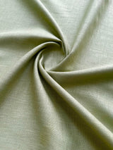 Olive Green 100% Pure Cotton Linen Fabric (70 lea)