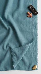 Tropical Blue 100% Pure Cotton Linen Fabric (70)Lea