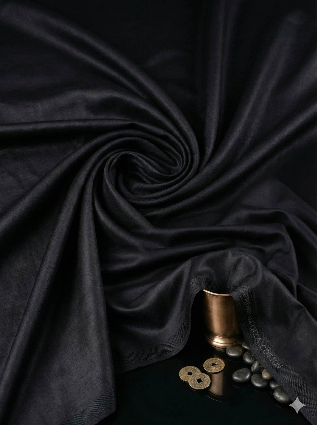 Light Weight Premium Quality Black Colour Paper Giza Cotton (Not Transparent) (50% Cotton+50% polyster)