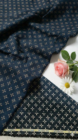 Blue Shiny Pure cotton printed cotton Fabric