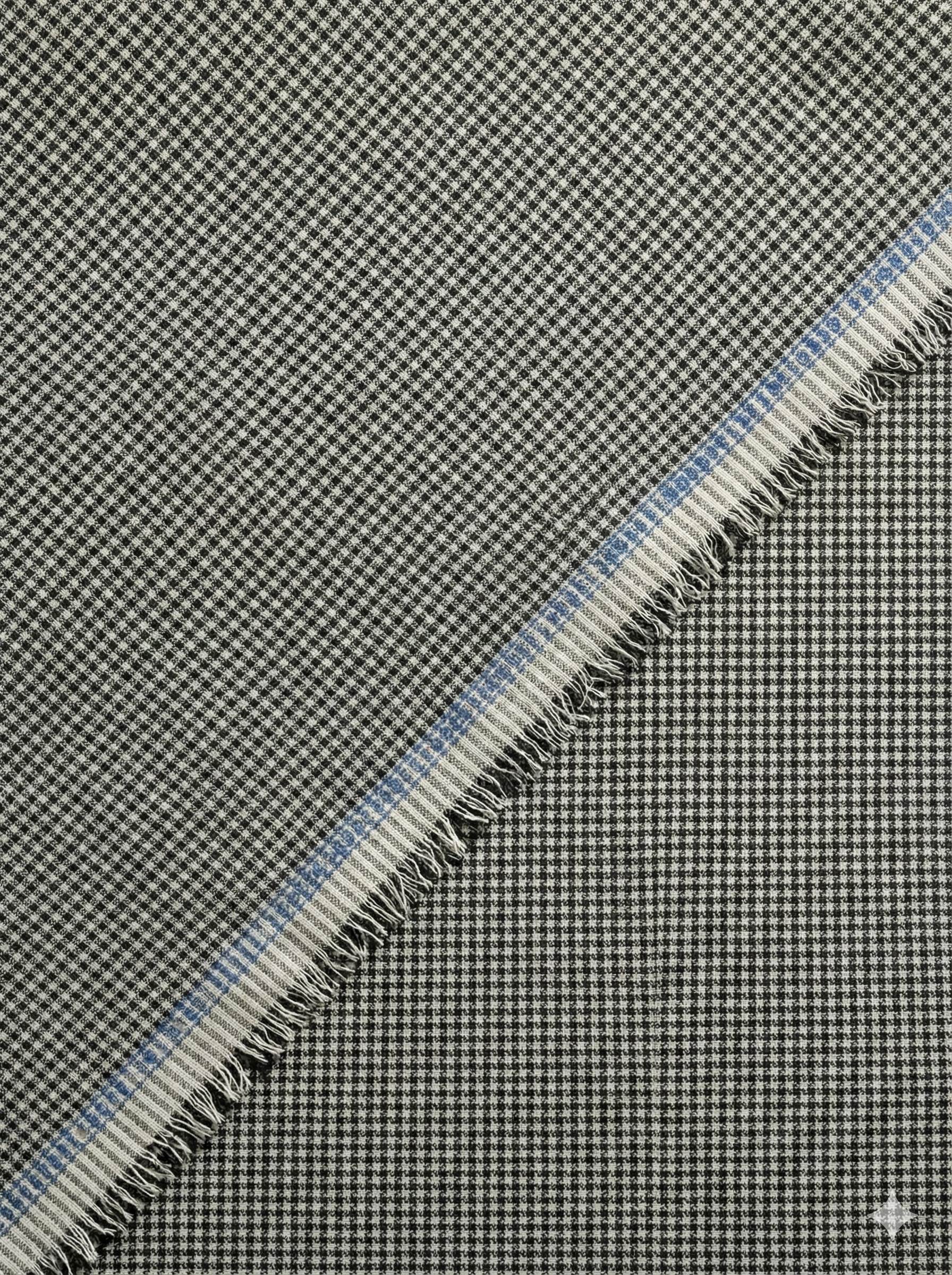 Black & White Checks Pure cotton Linen fabric (60 lea)