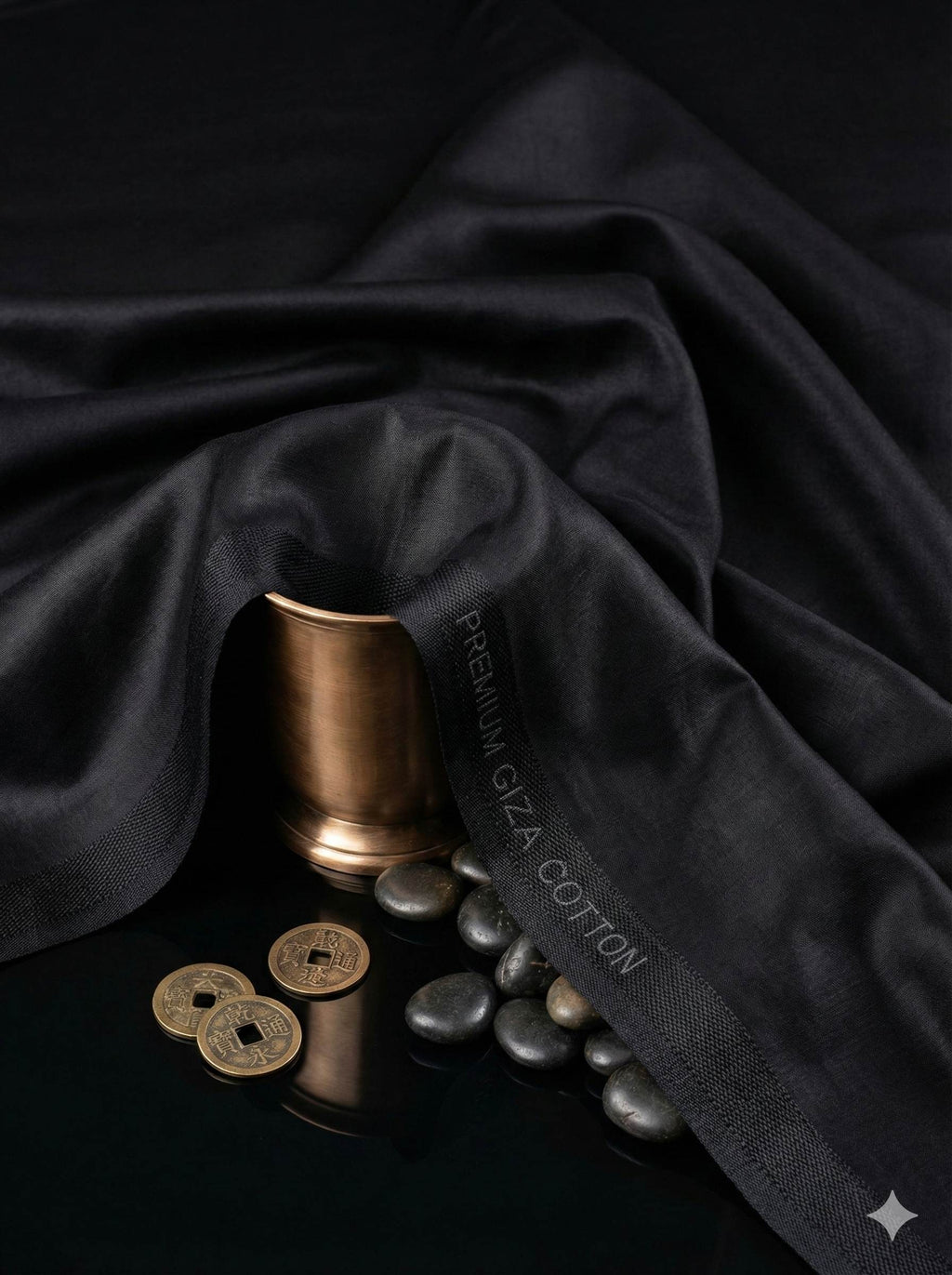 Light Weight Premium Quality Black Colour Paper Giza Cotton (Not Transparent) (50% Cotton+50% polyster)