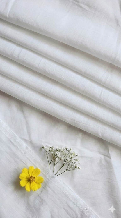 White Chanderi Silk
