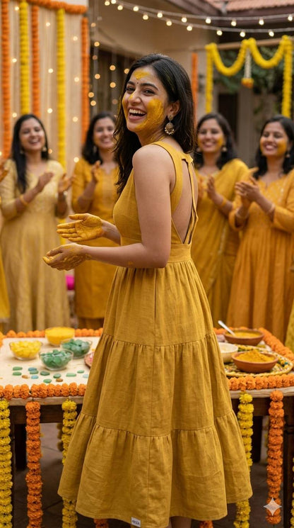 Turmeric colour 60 Lea Premium Cotton Linen