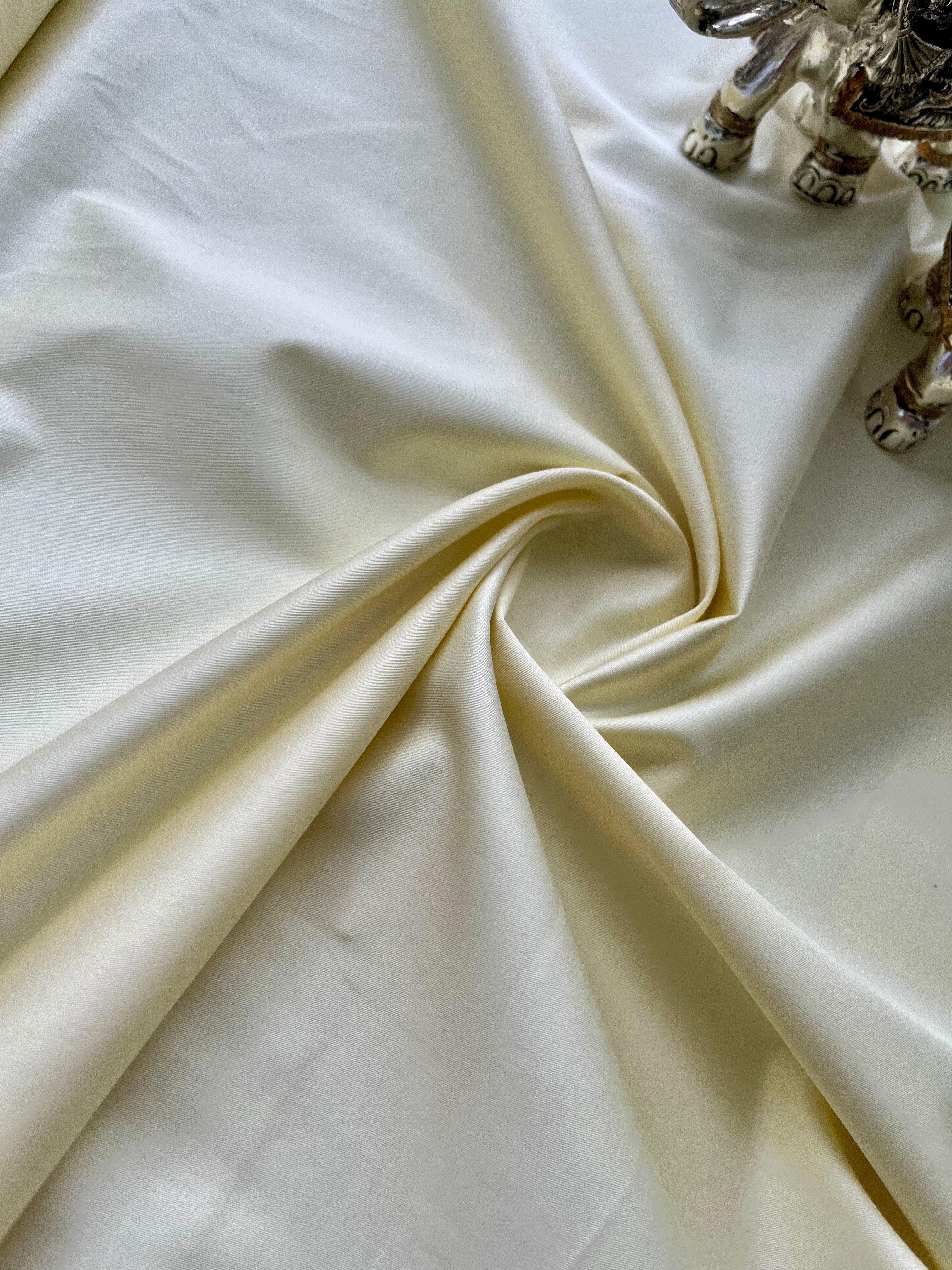 Cream 100% Pure Giza Cotton Fabric