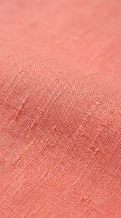Premium Coral toned cotton linen fabric 60 lea
