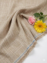 Beige & White Dual Color Cotton Linen Fabric (60 lea)