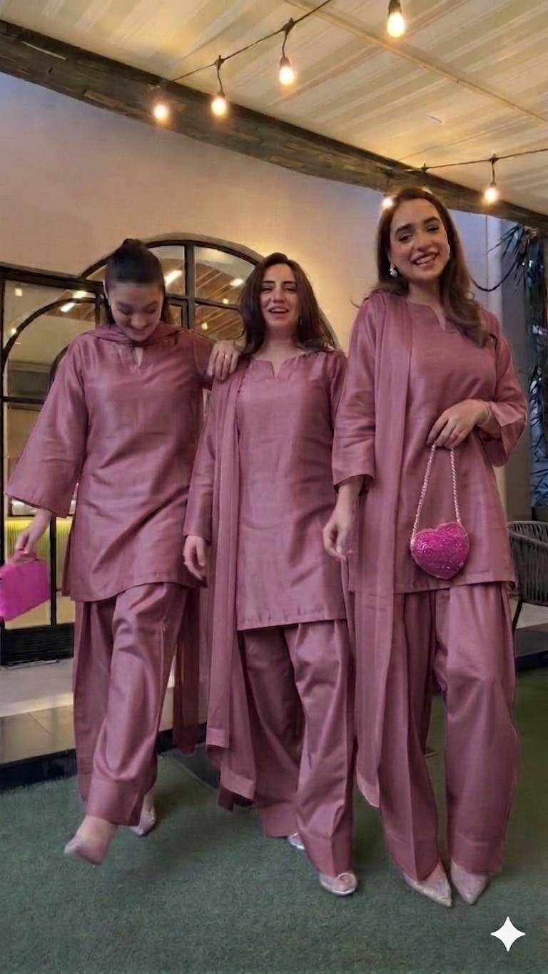 Dusty Pink Mul Chanderi Fabric( Big Width)