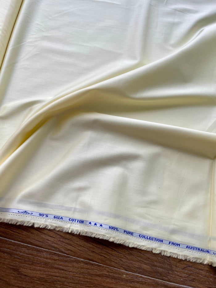 Cream 100% Pure Giza Cotton Fabric