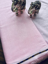 Pink 100% Pure Italian Cotton Linen Fabric (70 lea)
