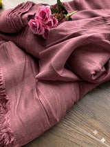 Dusty Pink Mul Chanderi Fabric( Big Width)