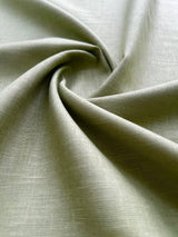 Olive Green 100% Pure Cotton Linen Fabric (70 lea)