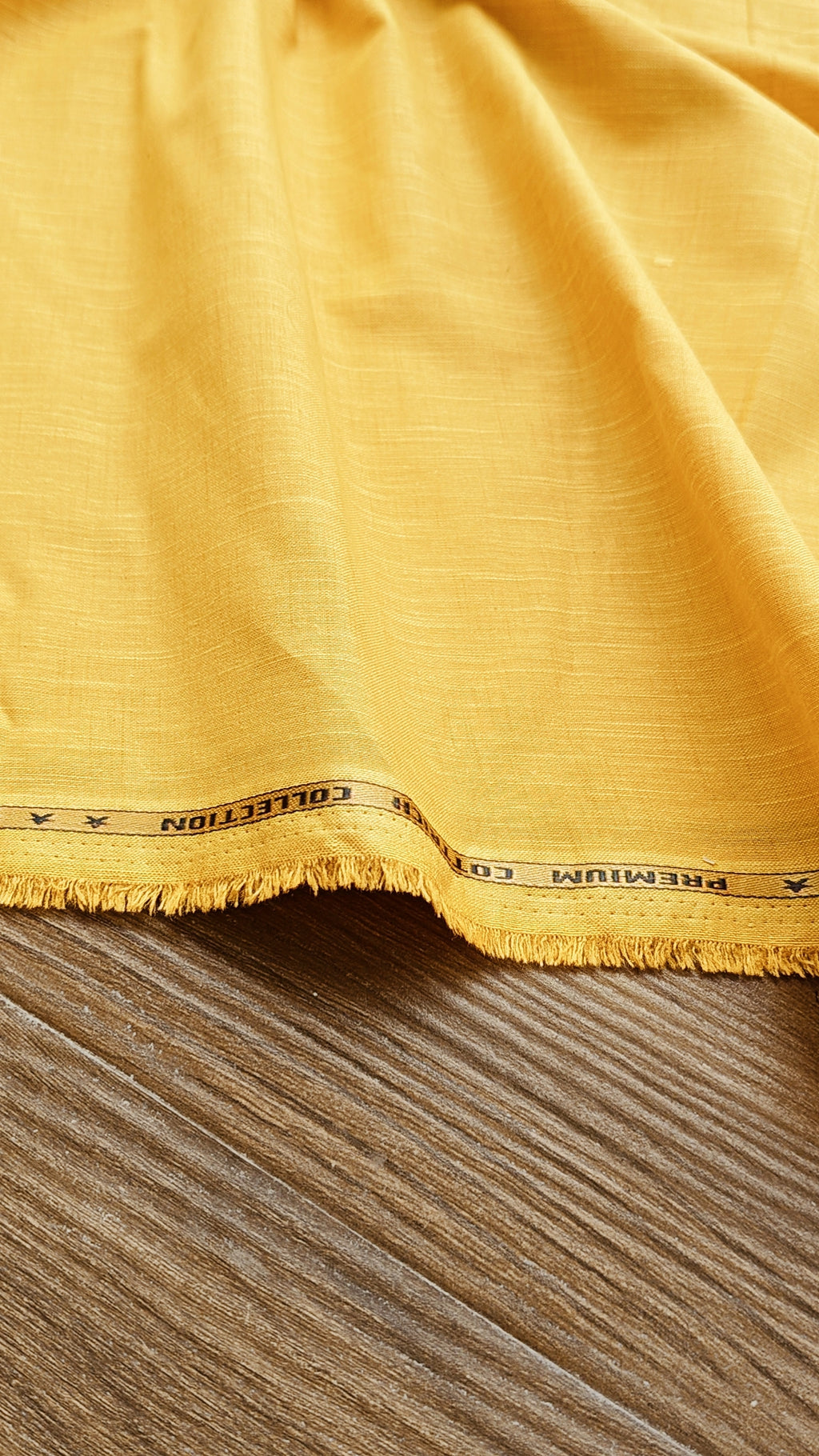 Yellow Premium Italian Cotton Linen Fabric (60 lea)