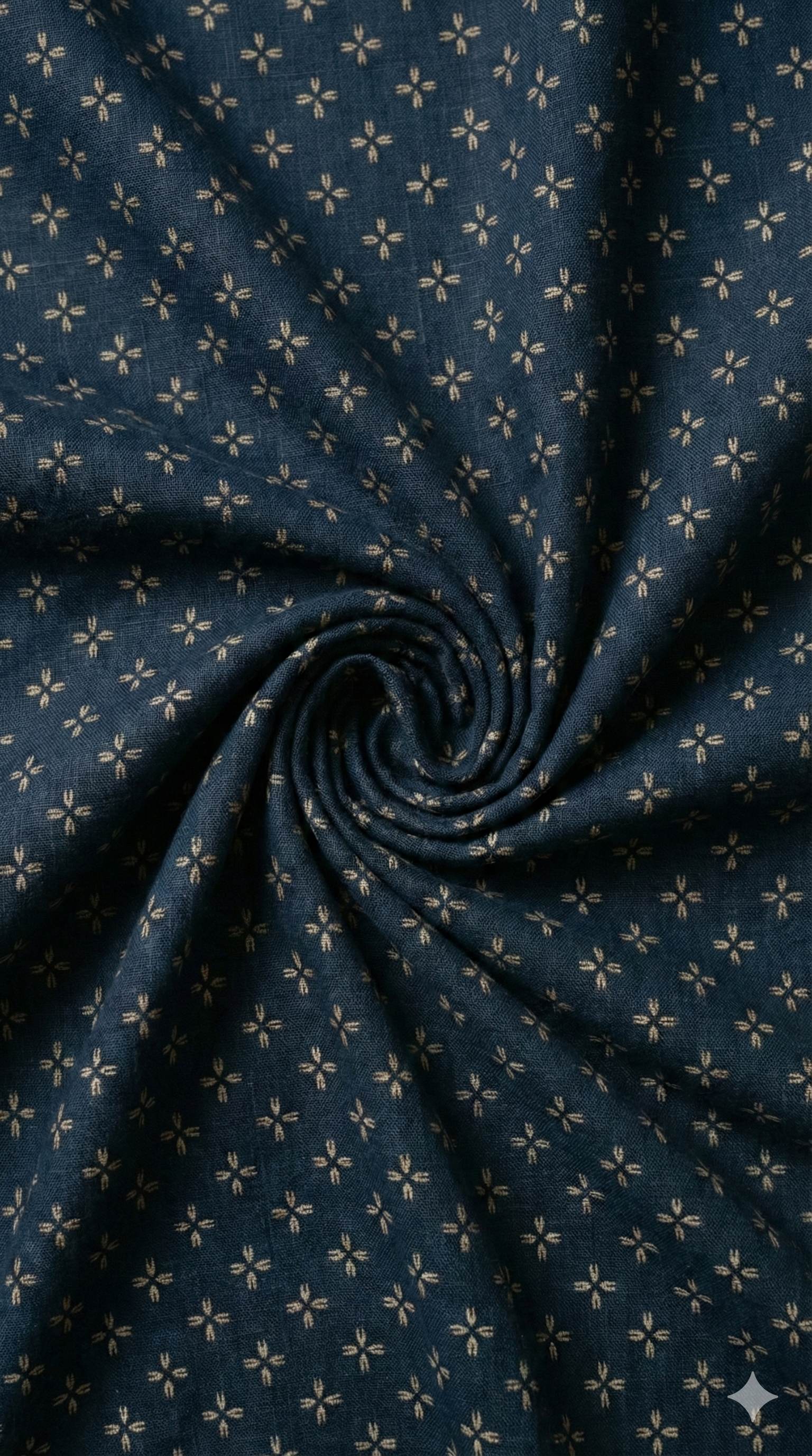 Blue Glossy Pure cotton printed cotton Fabric