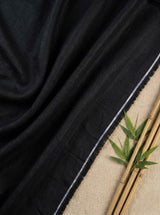 Black 100% Organic Bamboo Cotton Linen Fabric