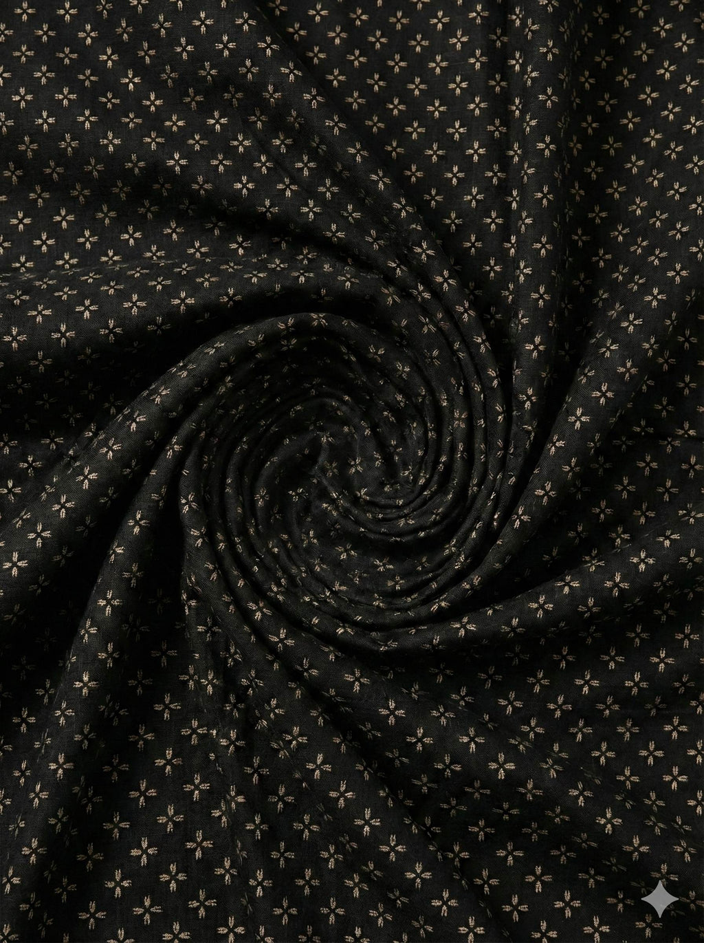 Black Printed Premium 100% Pure Cotton Fabric