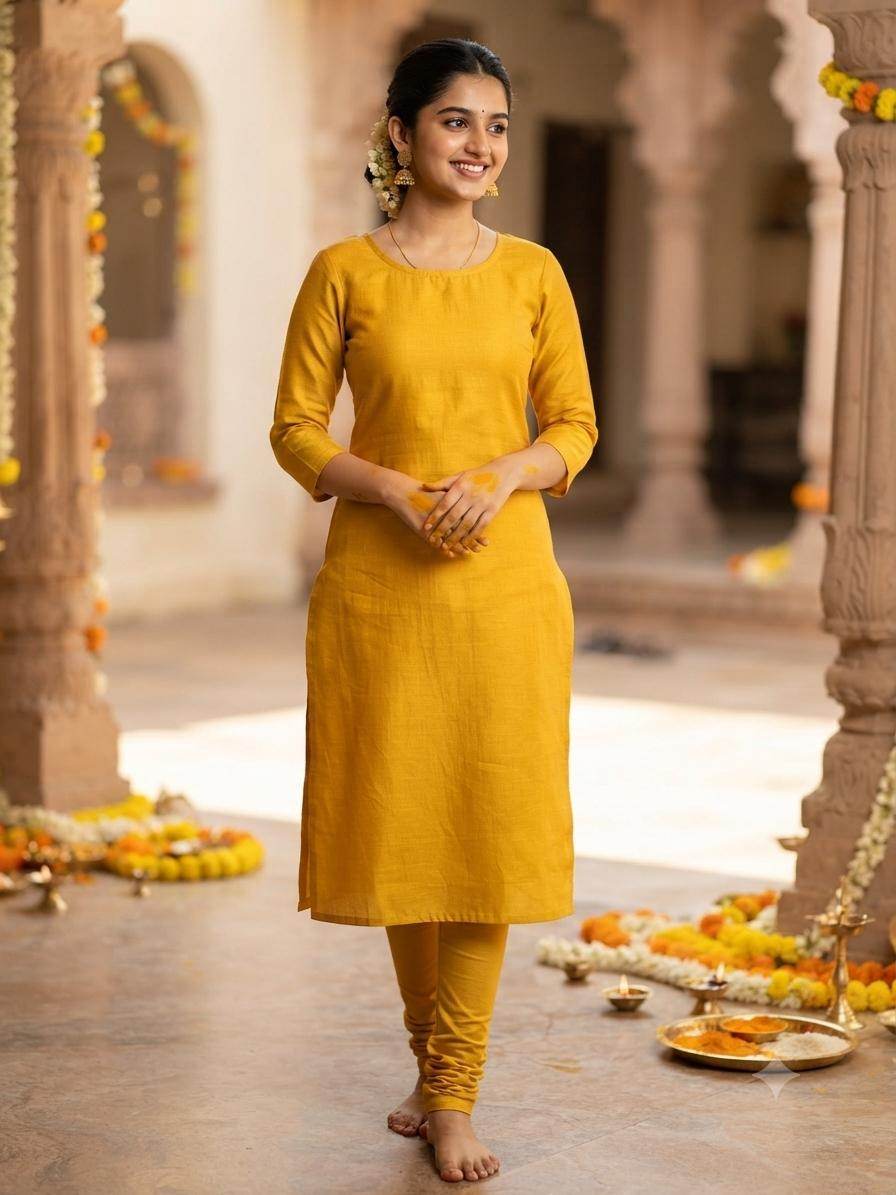 Turmeric Malai Chanderi Silk Fabric