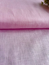 Pink 100% Pure Italian Cotton Linen Fabric (70 lea)