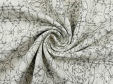 Greyish Blue Digital printed Off White 100% Pure Linen Fabric (0% Cotton)