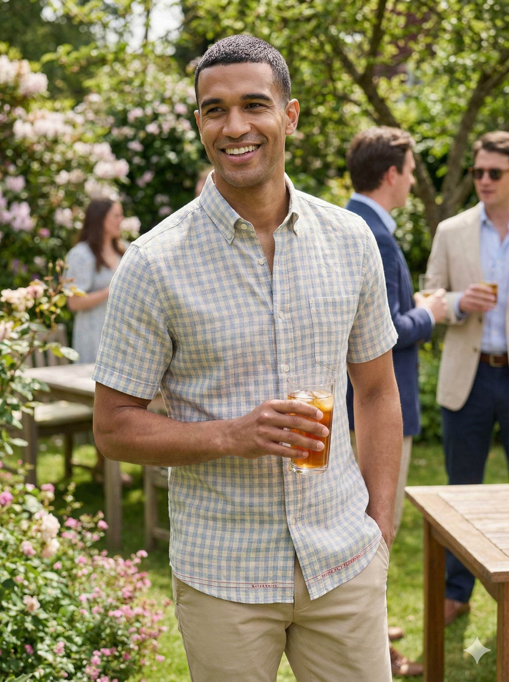 Blue, White & Grey Checks 100% Pure linen Fabric 60 Lea (0% Cotton)