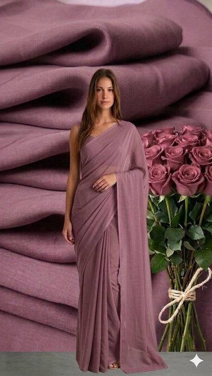 Dusty Pink Mul Chanderi Fabric( Big Width)