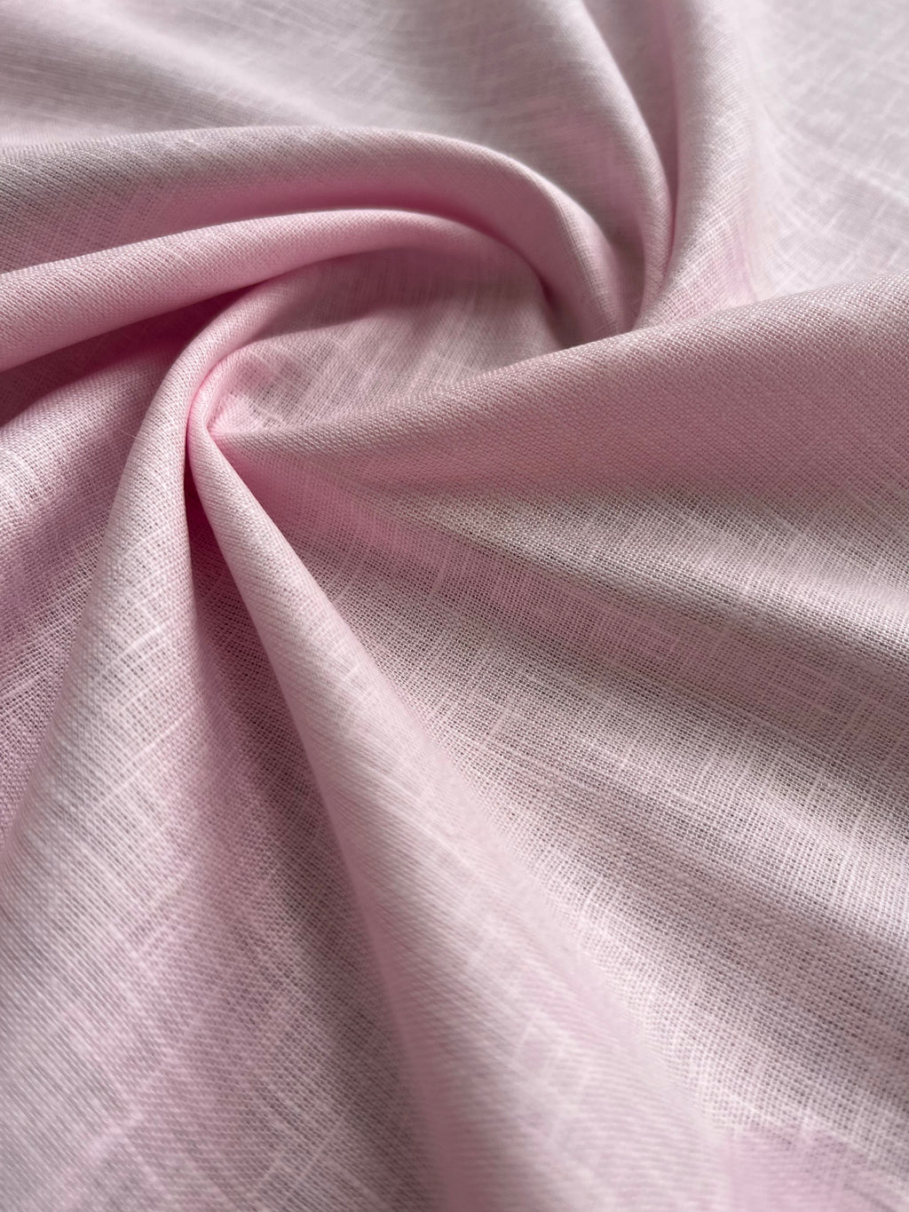Pink 100% Pure Italian Cotton Linen Fabric (70 lea)