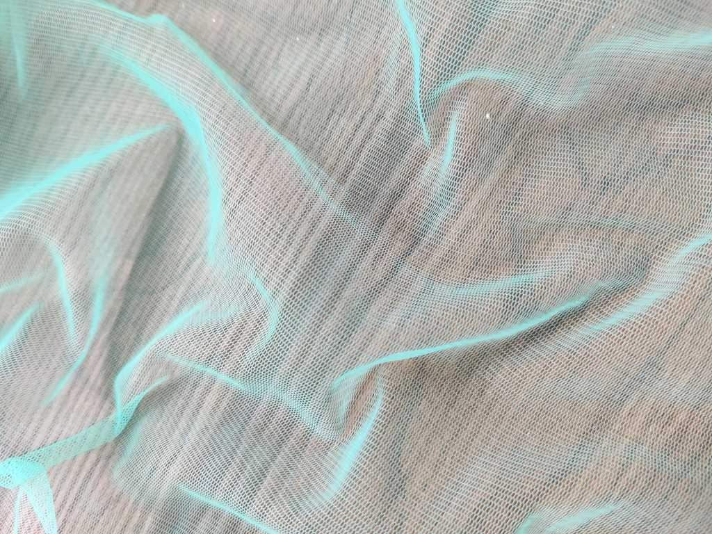 Sea Green Mono Net Fabric