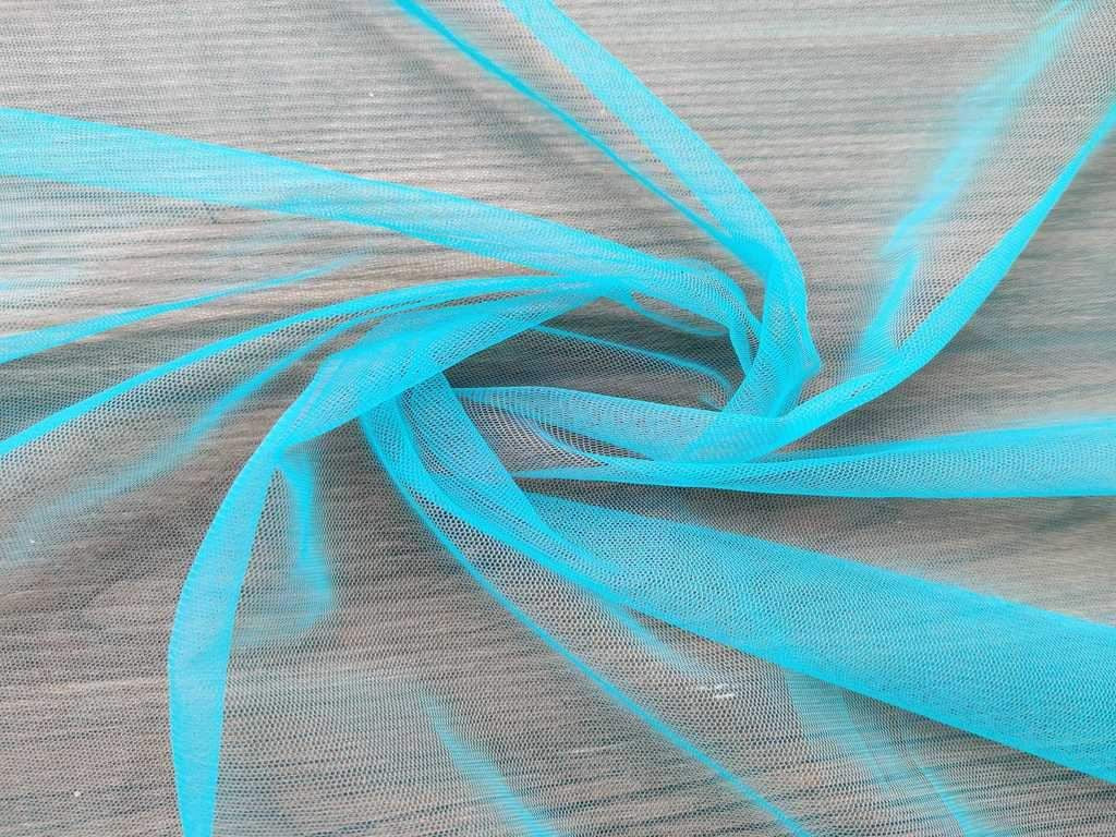 Sky Blue Mono Net Fabric