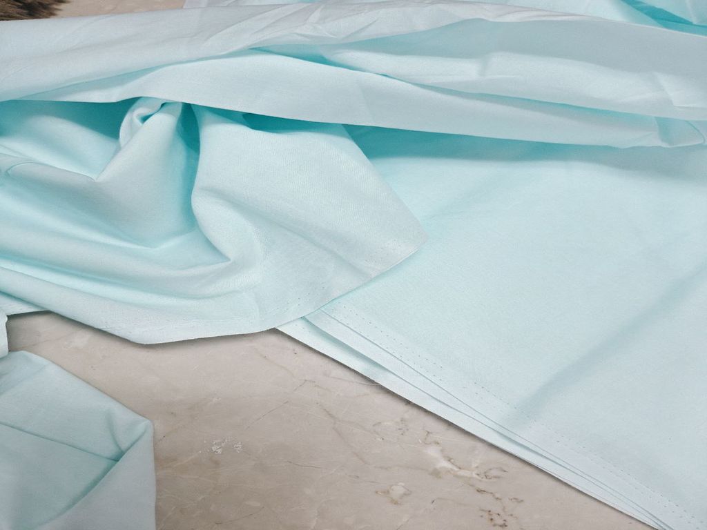 Sky Blue Premium Mul Cotton Fabric