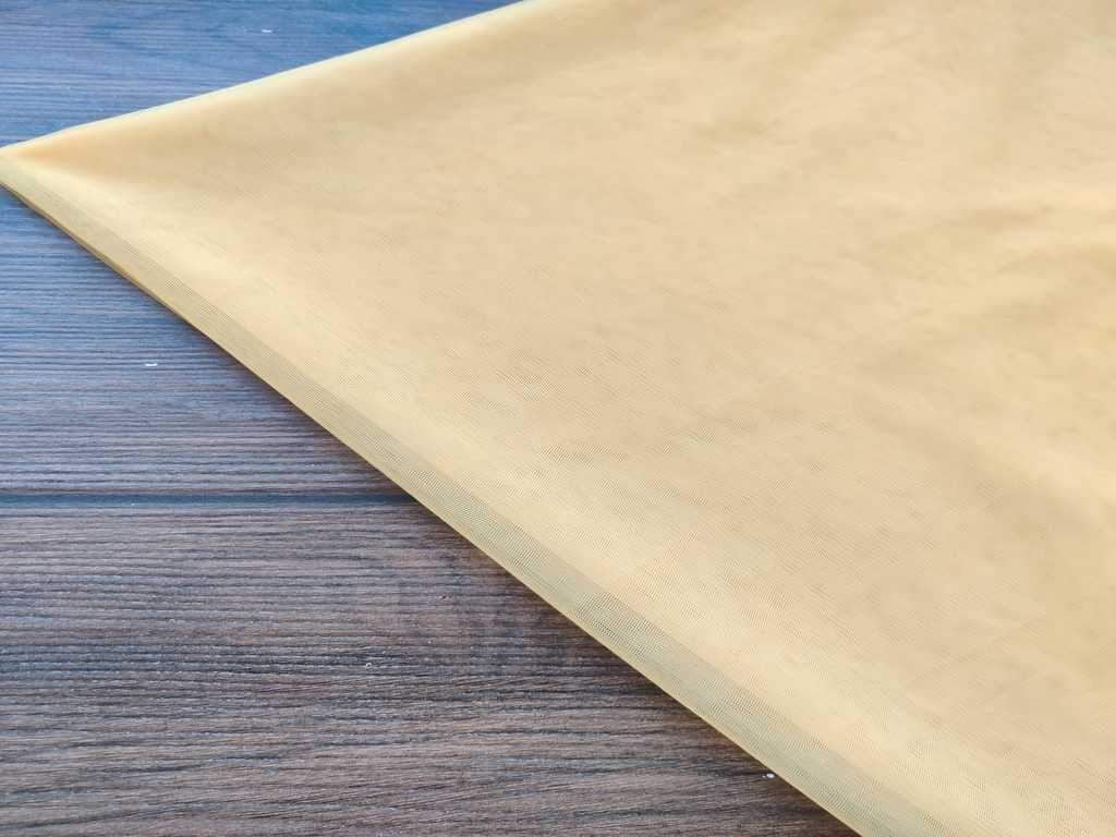 Light Pastel Yellow Plain Mono Net Fabric